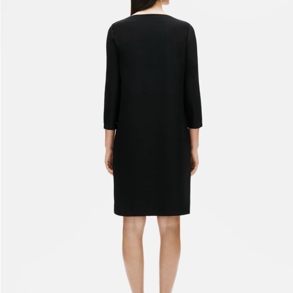 Eileen Fisher Stretch Crepe Shift Dress - Picture 3 of 8